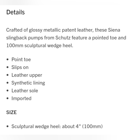 NIB SCHUTZ Silver Slingback Wedge Heels - Picture 10 of 10